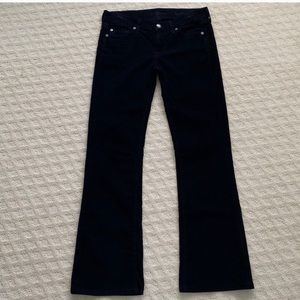 7 For All Mankind Black Corduroy Bootcut Pants 25